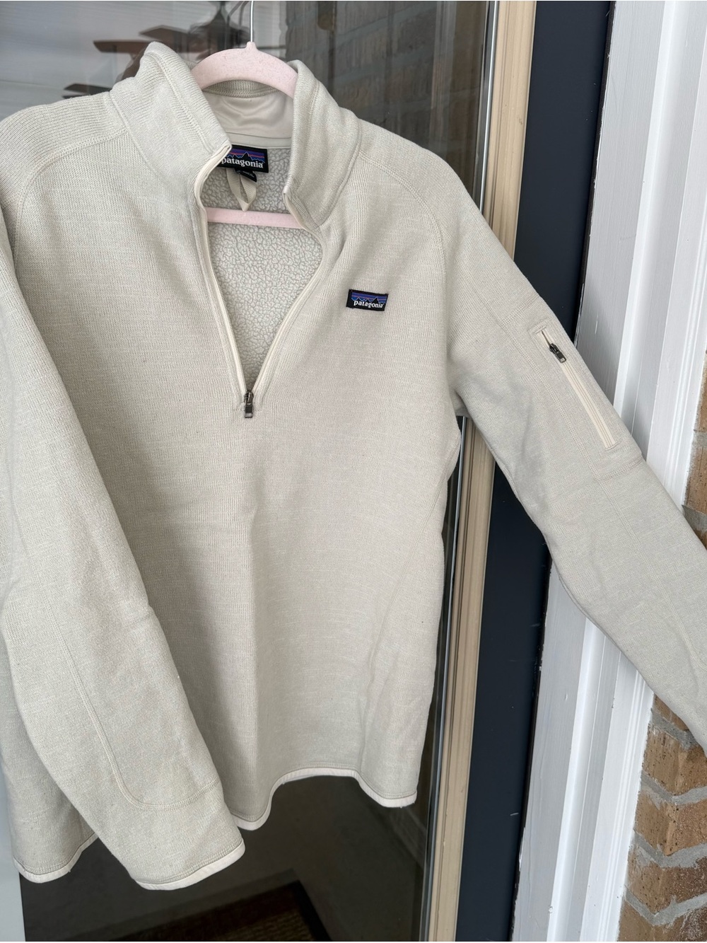 Patagonia Cream Quarter-Zip Fleece Pullover - Picture 2 of 8